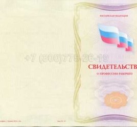 Свидетельство о Профессии Рабочего "Автоклавщик литья под давлением" во Владивостоке